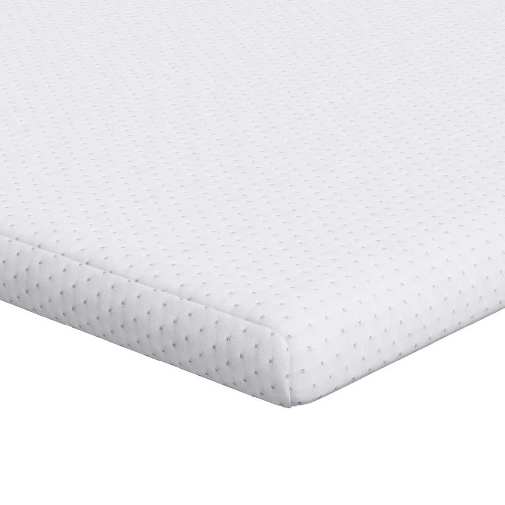 vidaXL Στρώμα επικάλυψης Λευκό 160 x 200 cm Υφασμα Jacquard