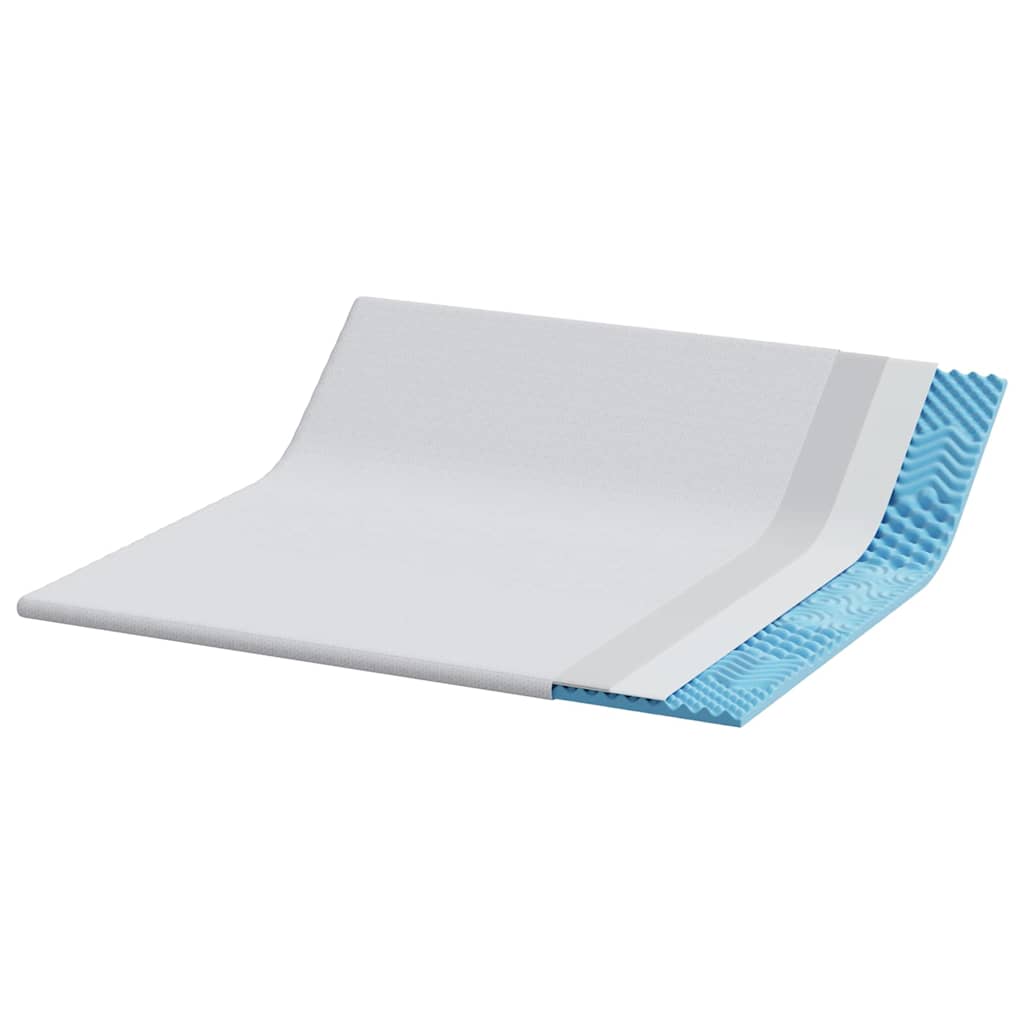 vidaXL Στρώμα επικάλυψης Λευκό 180 x 200 cm Υφασμα Jacquard