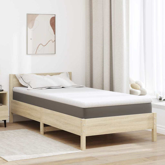vidaXL Στρώμα επικάλυψης Λευκό 90 x 190 cm Υφασμα Jacquard