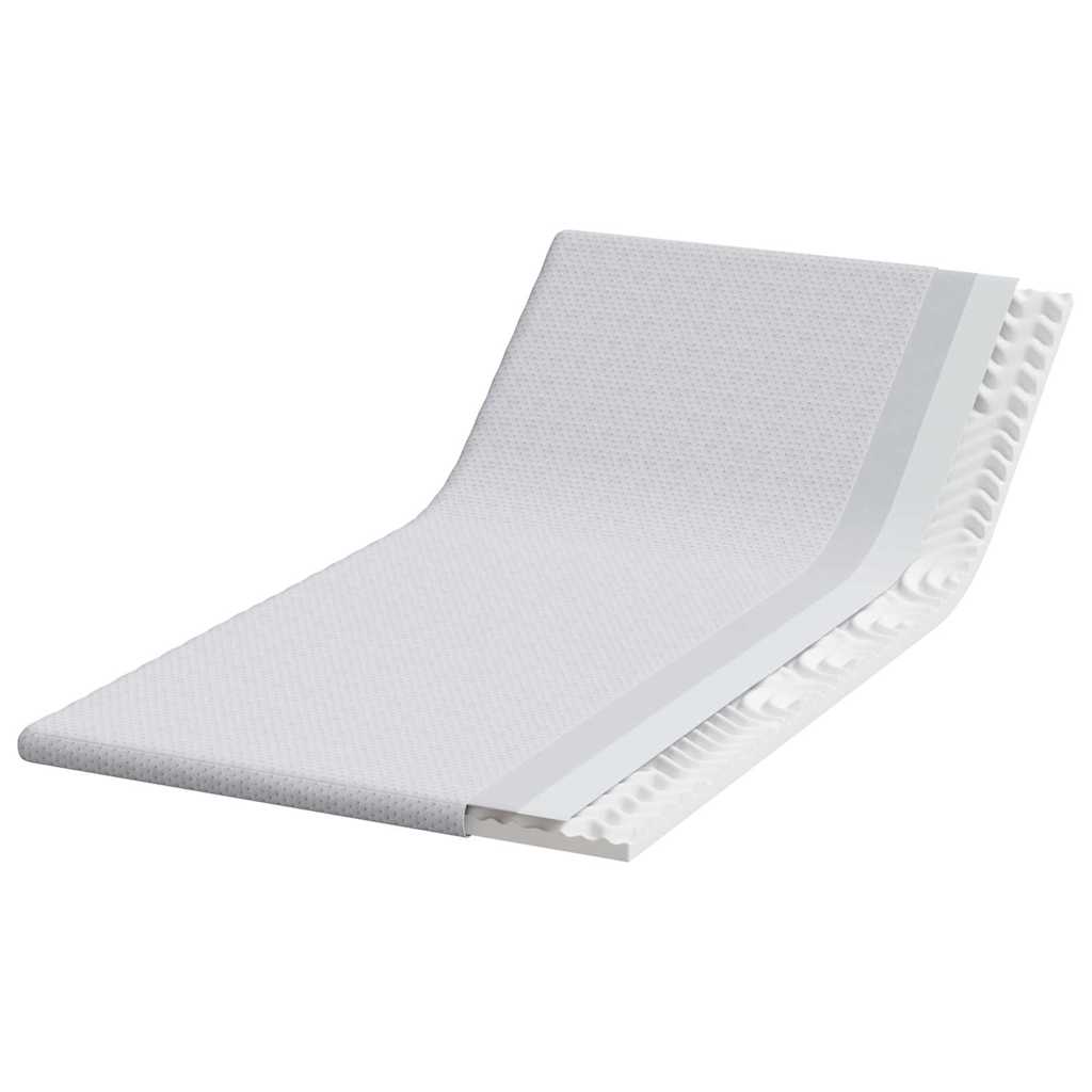 vidaXL Στρώμα επικάλυψης Λευκό 90 x 200 cm Υφασμα Jacquard