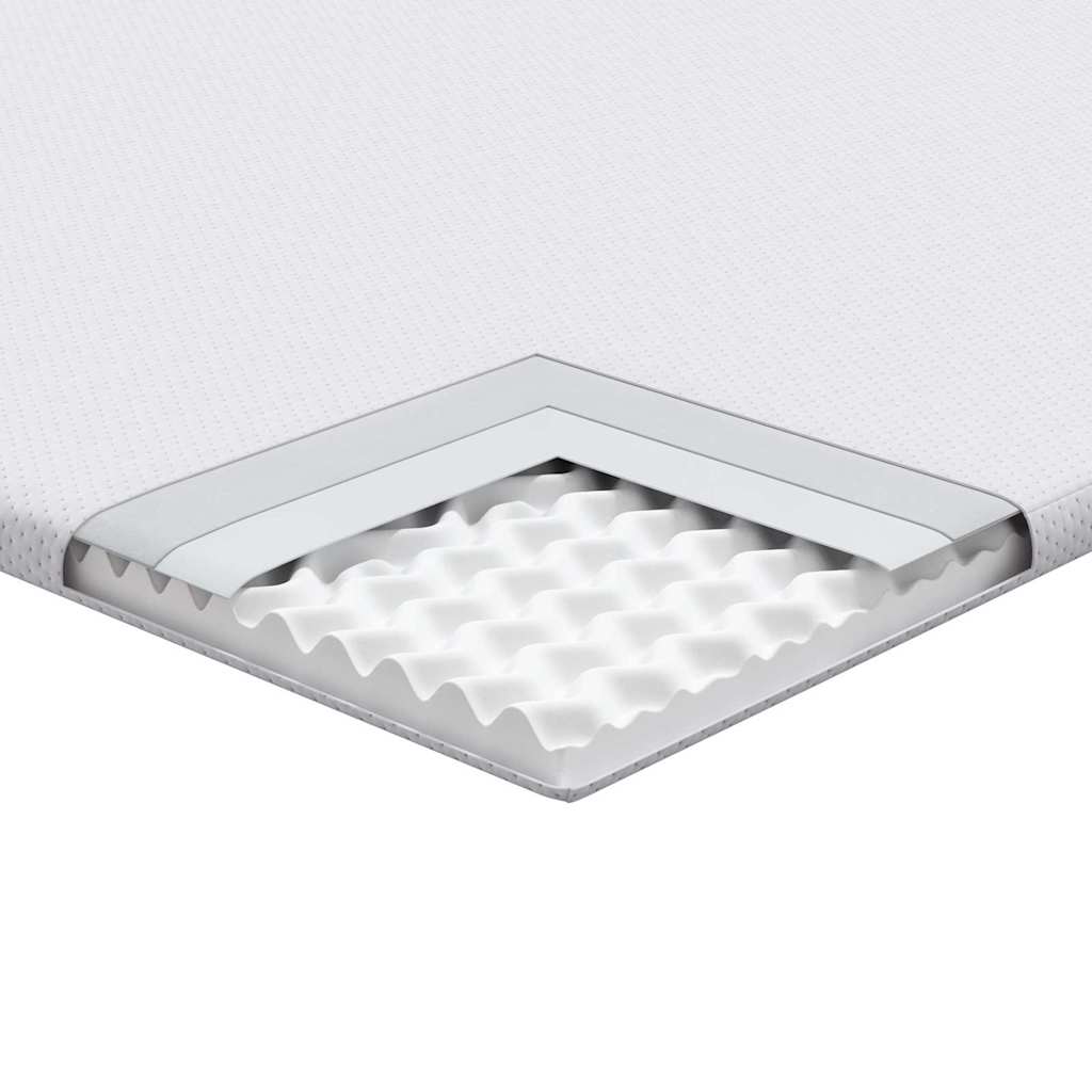 vidaXL Στρώμα επικάλυψης Λευκό 120 x 200 cm Υφασμα Jacquard