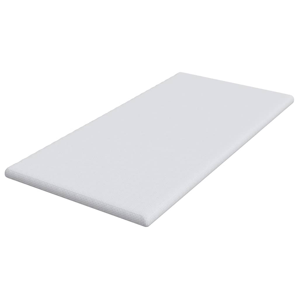 vidaXL Στρώμα επικάλυψης Λευκό 120 x 200 cm Υφασμα Jacquard