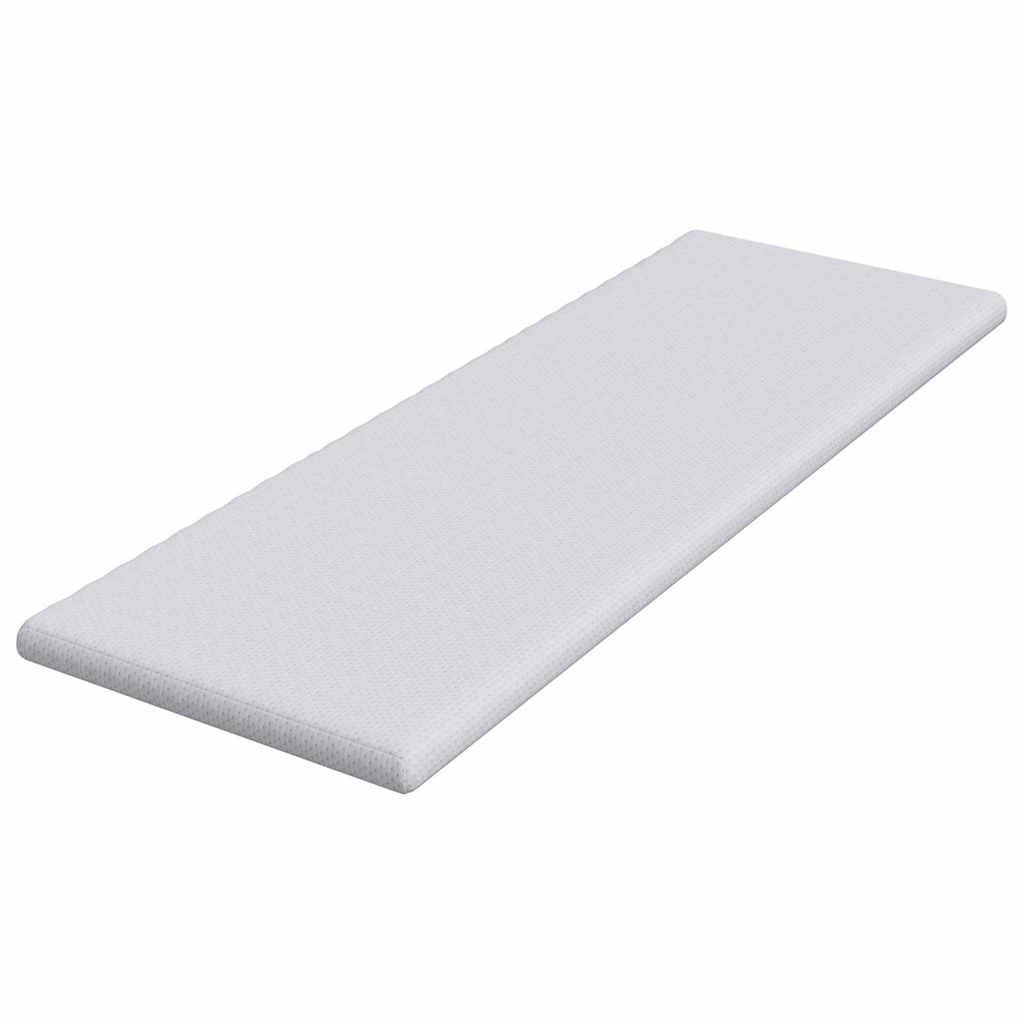 vidaXL Στρώμα επικάλυψης Λευκό 80 x 200 cm Υφασμα Jacquard