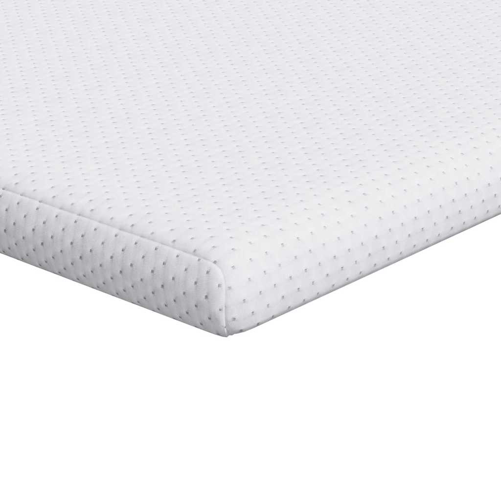 vidaXL Στρώμα επικάλυψης Λευκό 90 x 200 cm Υφασμα Jacquard