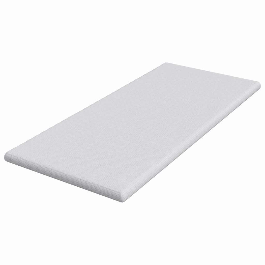 vidaXL Στρώμα επικάλυψης Λευκό 90 x 200 cm Υφασμα Jacquard