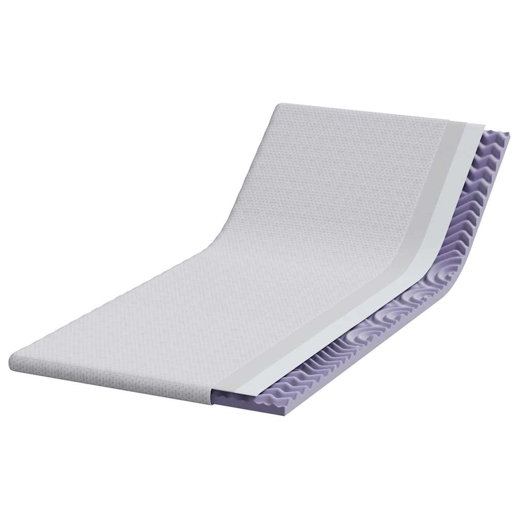 vidaXL Στρώμα επικάλυψης Λευκό 120 x 200 cm Υφασμα Jacquard