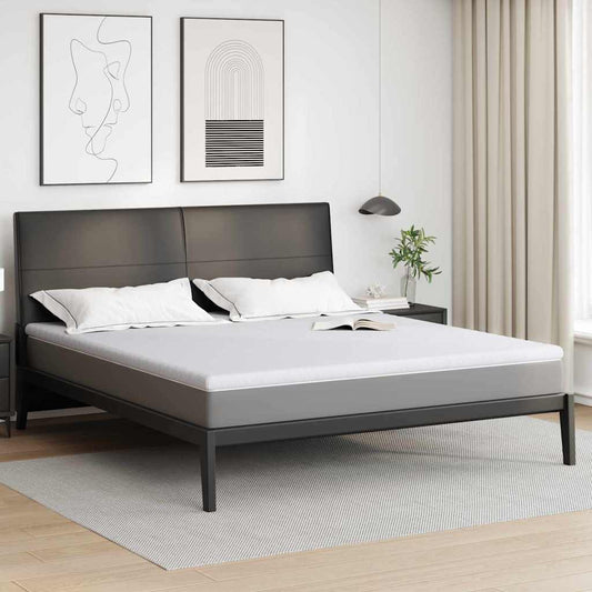vidaXL Στρώμα επικάλυψης Λευκό 180 x 200 cm Υφασμα Jacquard