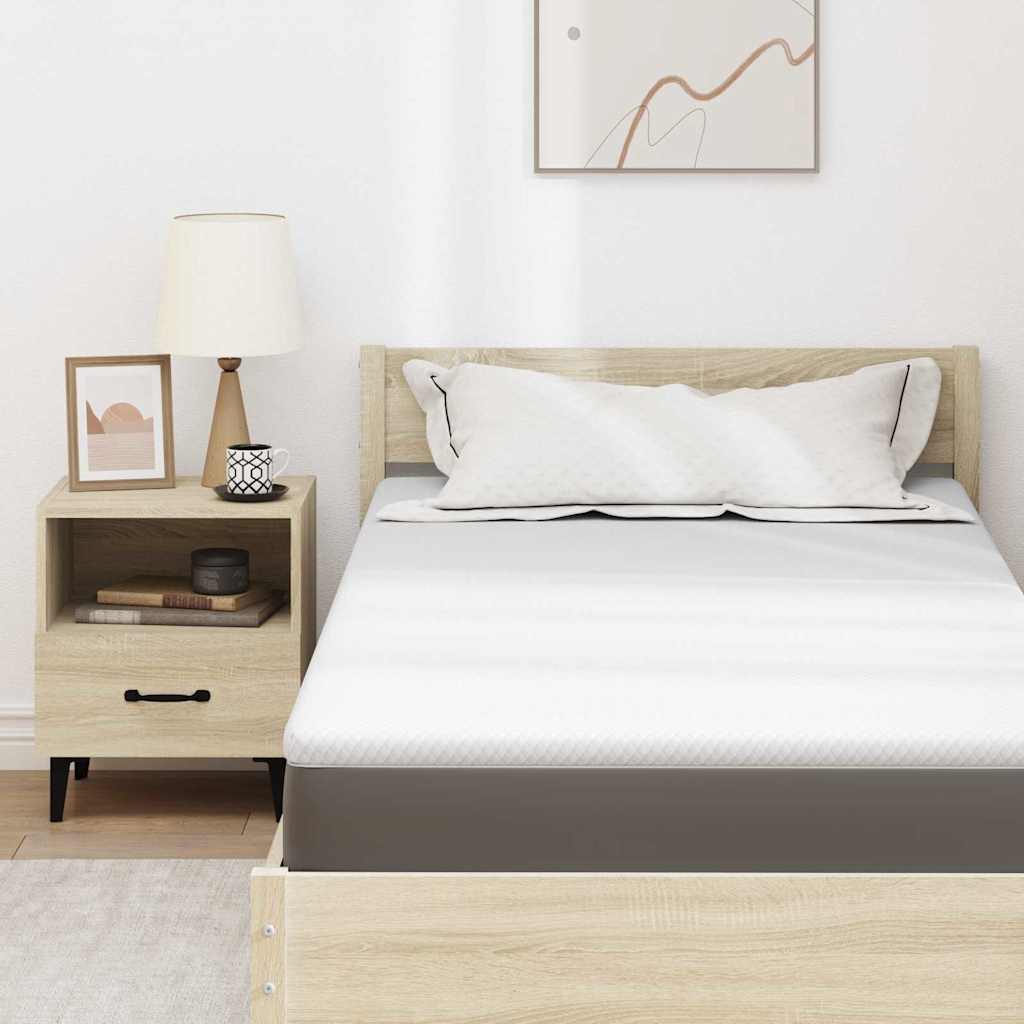 vidaXL Στρώμα επικάλυψης Λευκό 90 x 200 cm Υφασμα Jacquard