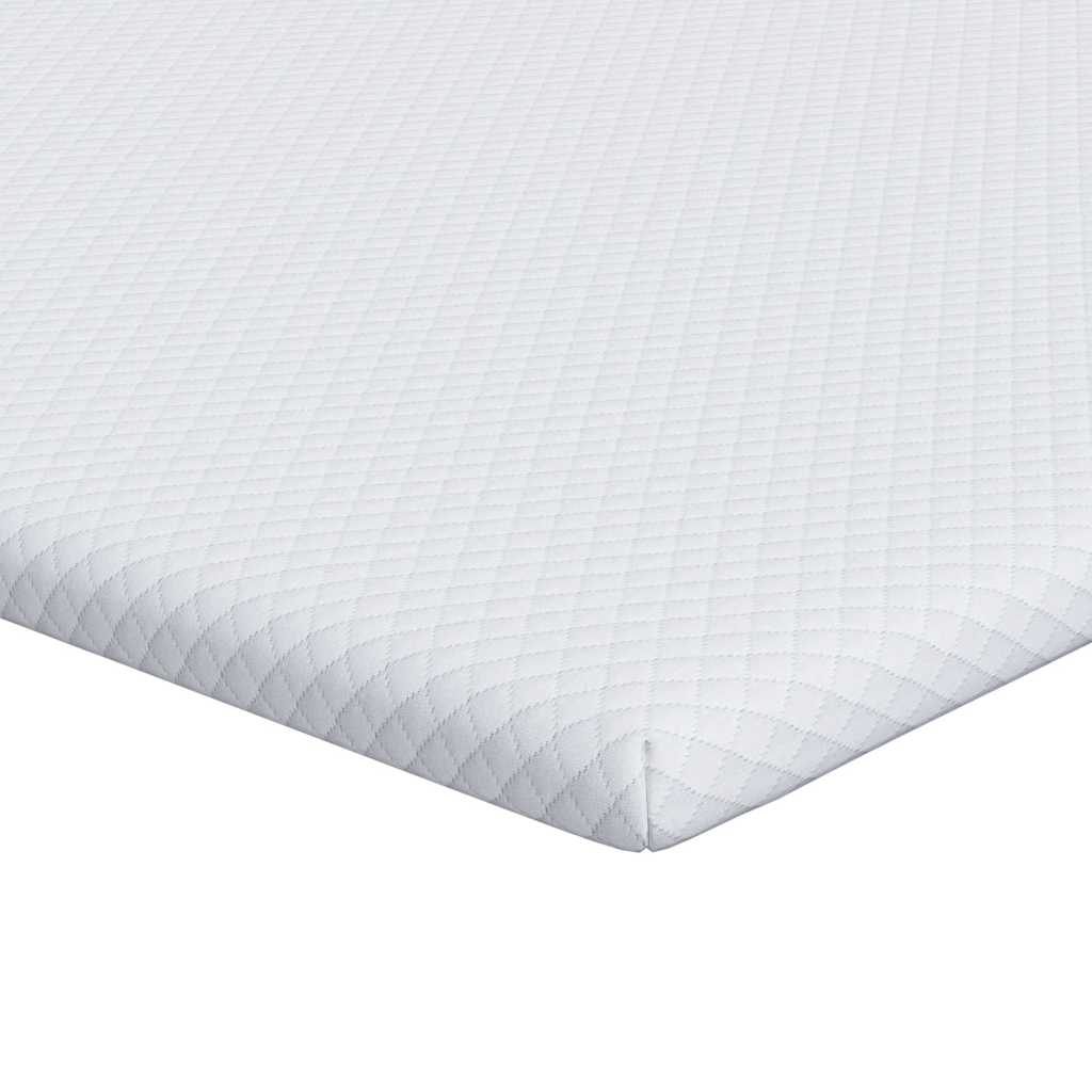 vidaXL Στρώμα επικάλυψης Λευκό 100 x 200 cm Υφασμα Jacquard