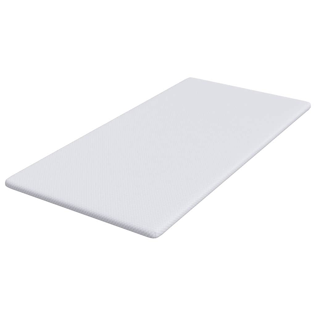 vidaXL Στρώμα επικάλυψης Λευκό 100 x 200 cm Υφασμα Jacquard