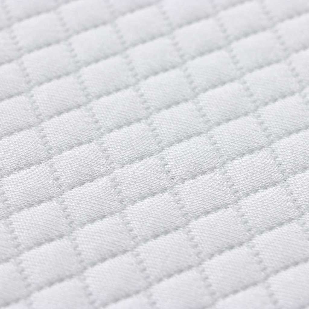vidaXL Στρώμα επικάλυψης Λευκό 120 x 200 cm Υφασμα Jacquard