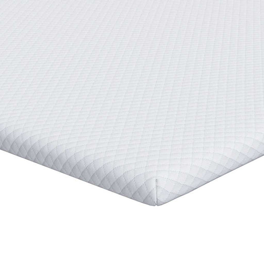 vidaXL Στρώμα επικάλυψης Λευκό 120 x 200 cm Υφασμα Jacquard