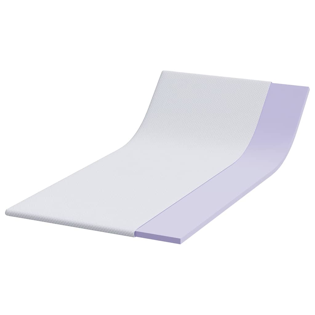 vidaXL Στρώμα επικάλυψης Λευκό 120 x 200 cm Υφασμα Jacquard