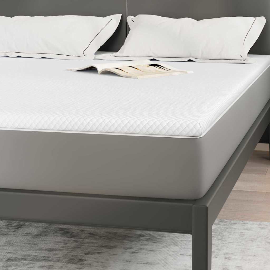 vidaXL Στρώμα επικάλυψης Λευκό 140 x 200 cm Υφασμα Jacquard