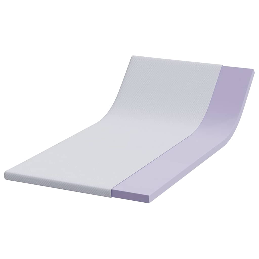 vidaXL Στρώμα επικάλυψης Λευκό 100 x 200 cm Υφασμα Jacquard
