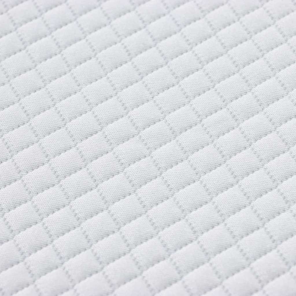 vidaXL Στρώμα επικάλυψης Λευκό 140 x 200 cm Υφασμα Jacquard