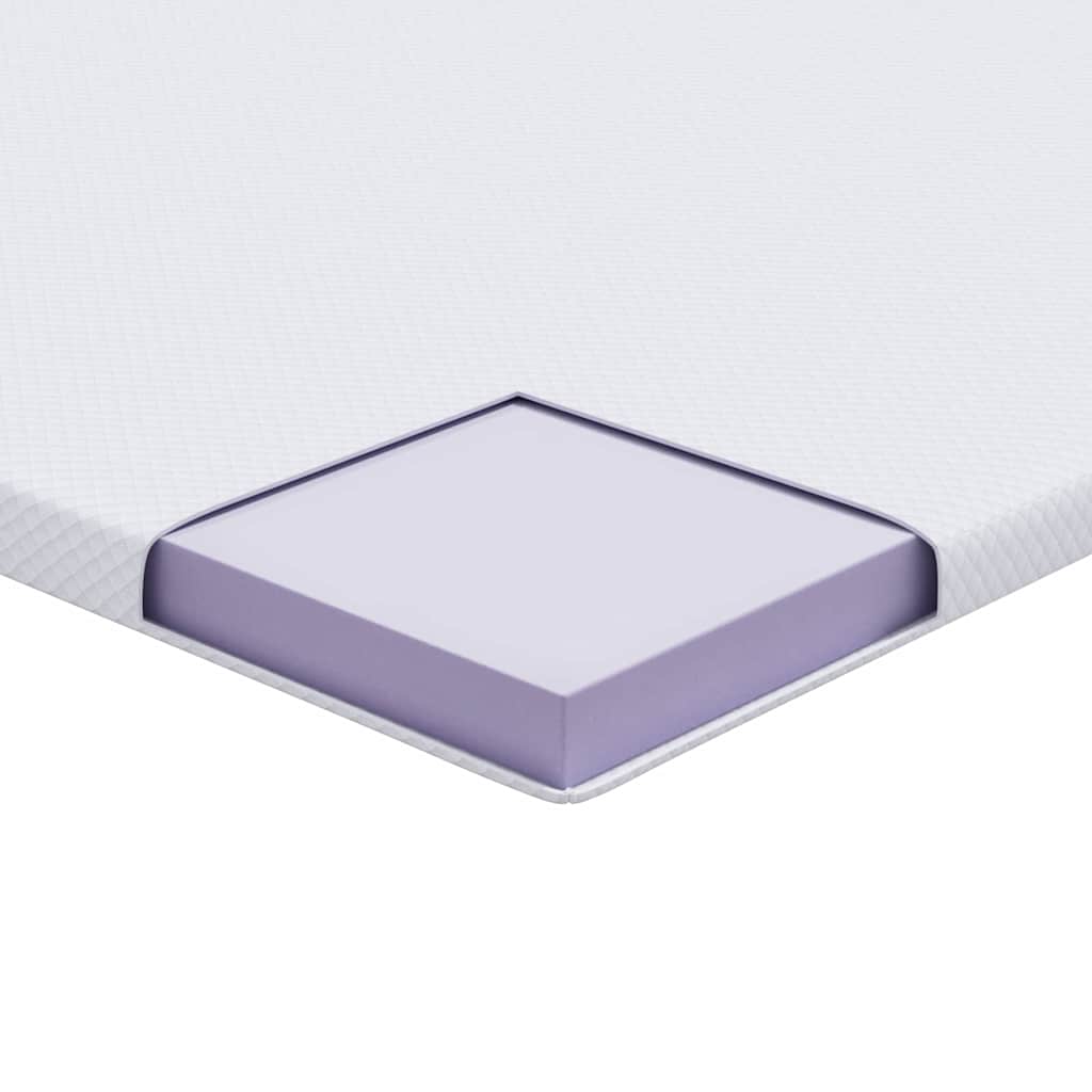 vidaXL Στρώμα επικάλυψης Λευκό 140 x 200 cm Υφασμα Jacquard