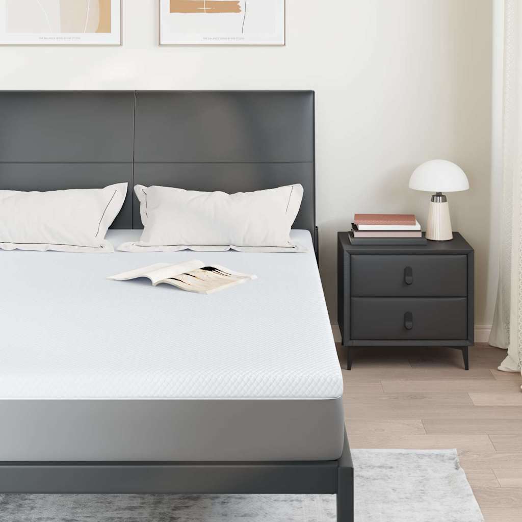 vidaXL Στρώμα επικάλυψης Λευκό 140 x 200 cm Υφασμα Jacquard