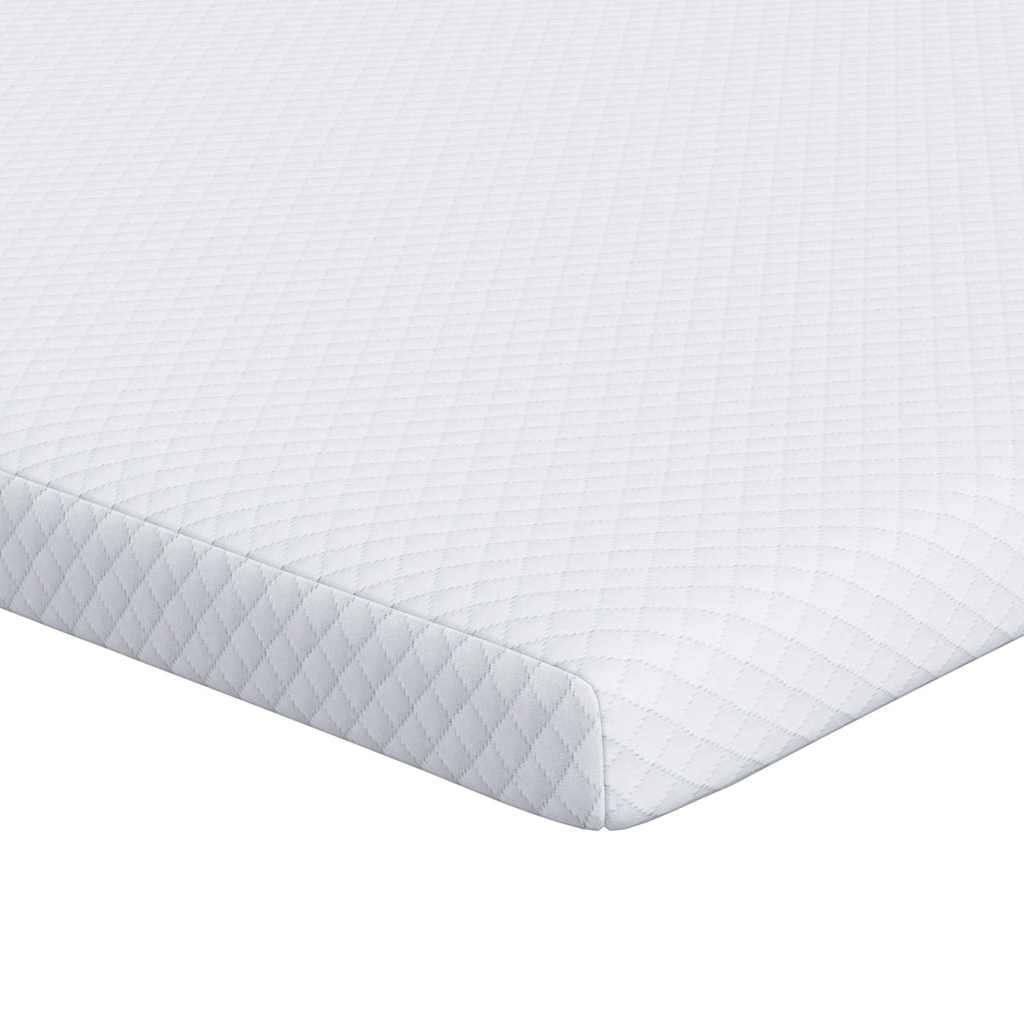 vidaXL Στρώμα επικάλυψης Λευκό 140 x 200 cm Υφασμα Jacquard