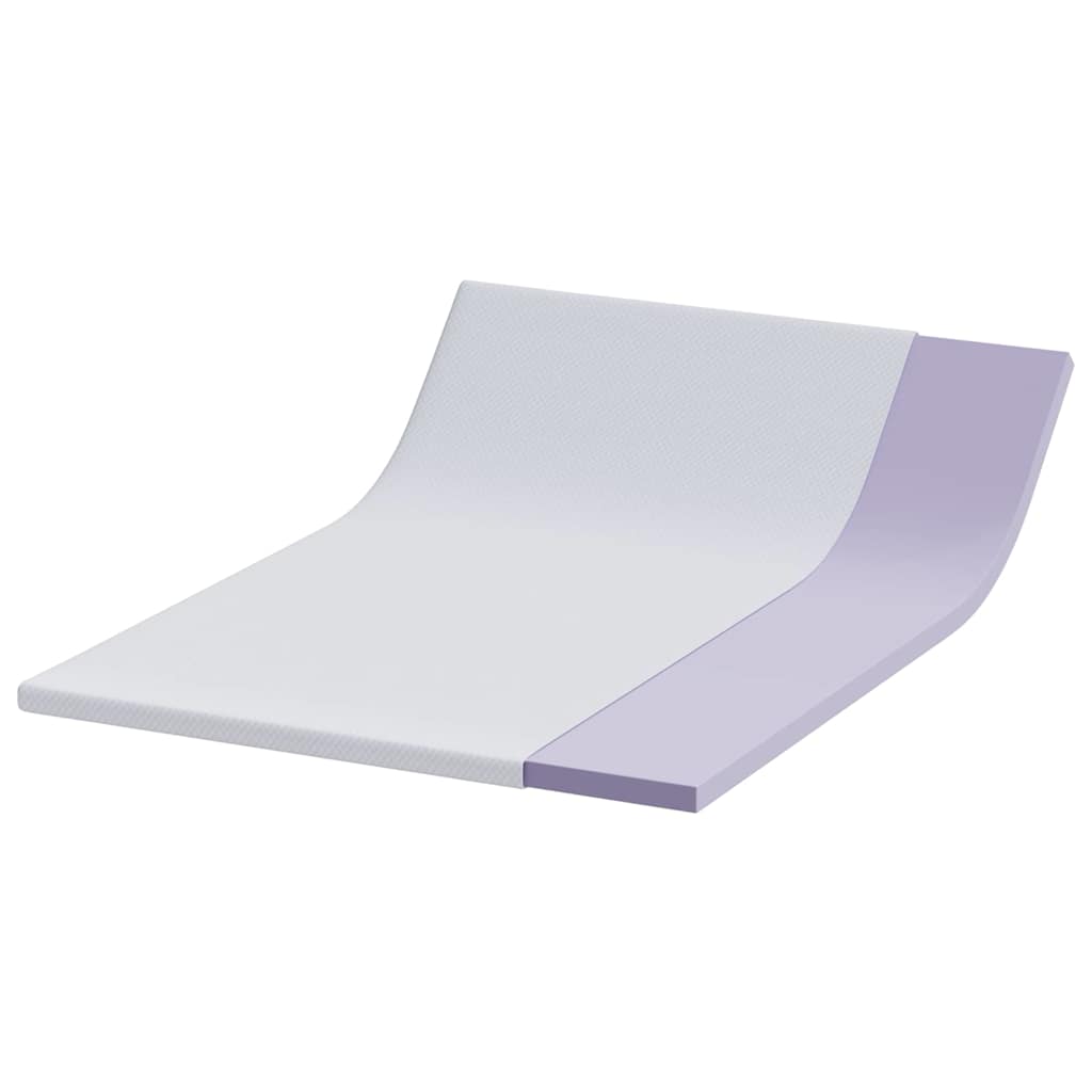 vidaXL Στρώμα επικάλυψης Λευκό 140 x 200 cm Υφασμα Jacquard