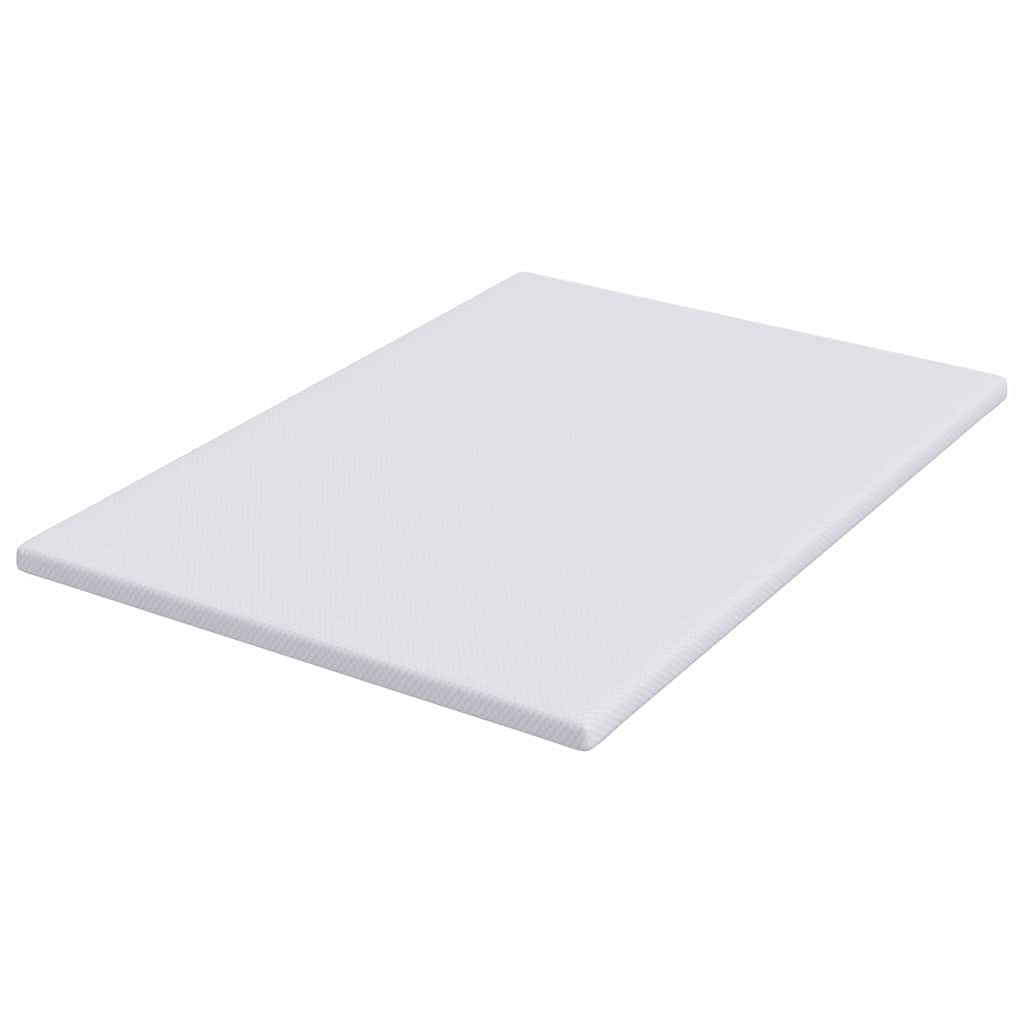 vidaXL Στρώμα επικάλυψης Λευκό 140 x 200 cm Υφασμα Jacquard