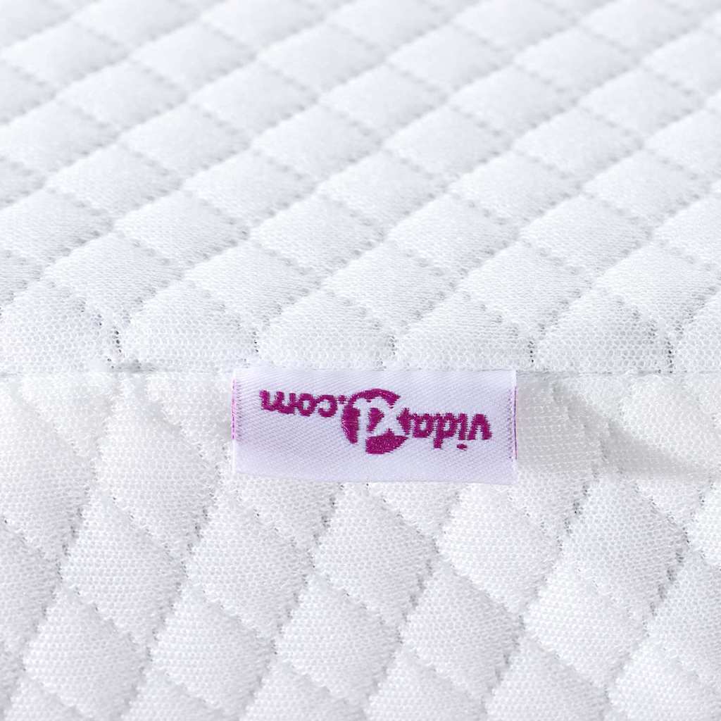 vidaXL Στρώμα επικάλυψης Λευκό 200 x 200 x 5 εκ. Υφασμα Jacquard