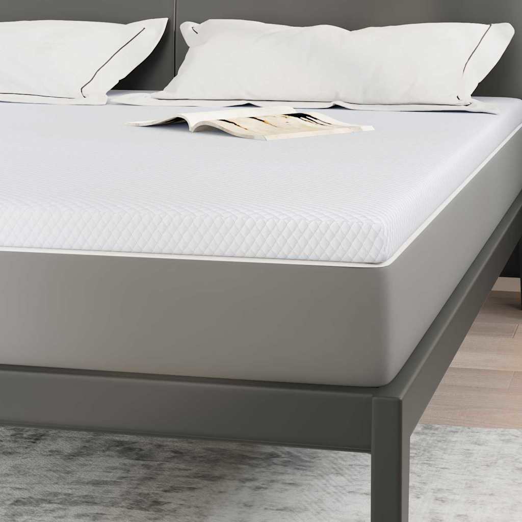 vidaXL Στρώμα επικάλυψης Λευκό 200 x 200 x 5 εκ. Υφασμα Jacquard