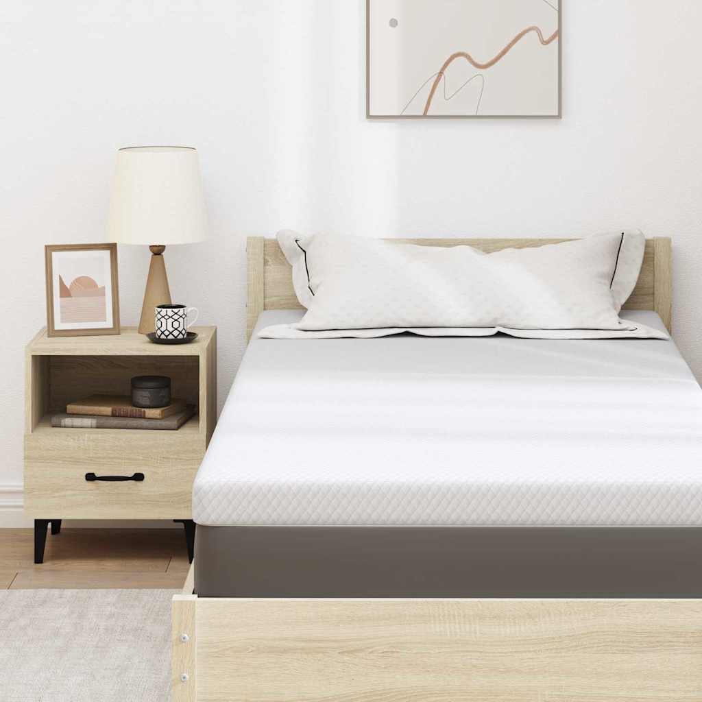 vidaXL Στρώμα επικάλυψης Λευκό 90 x 200 cm Υφασμα Jacquard