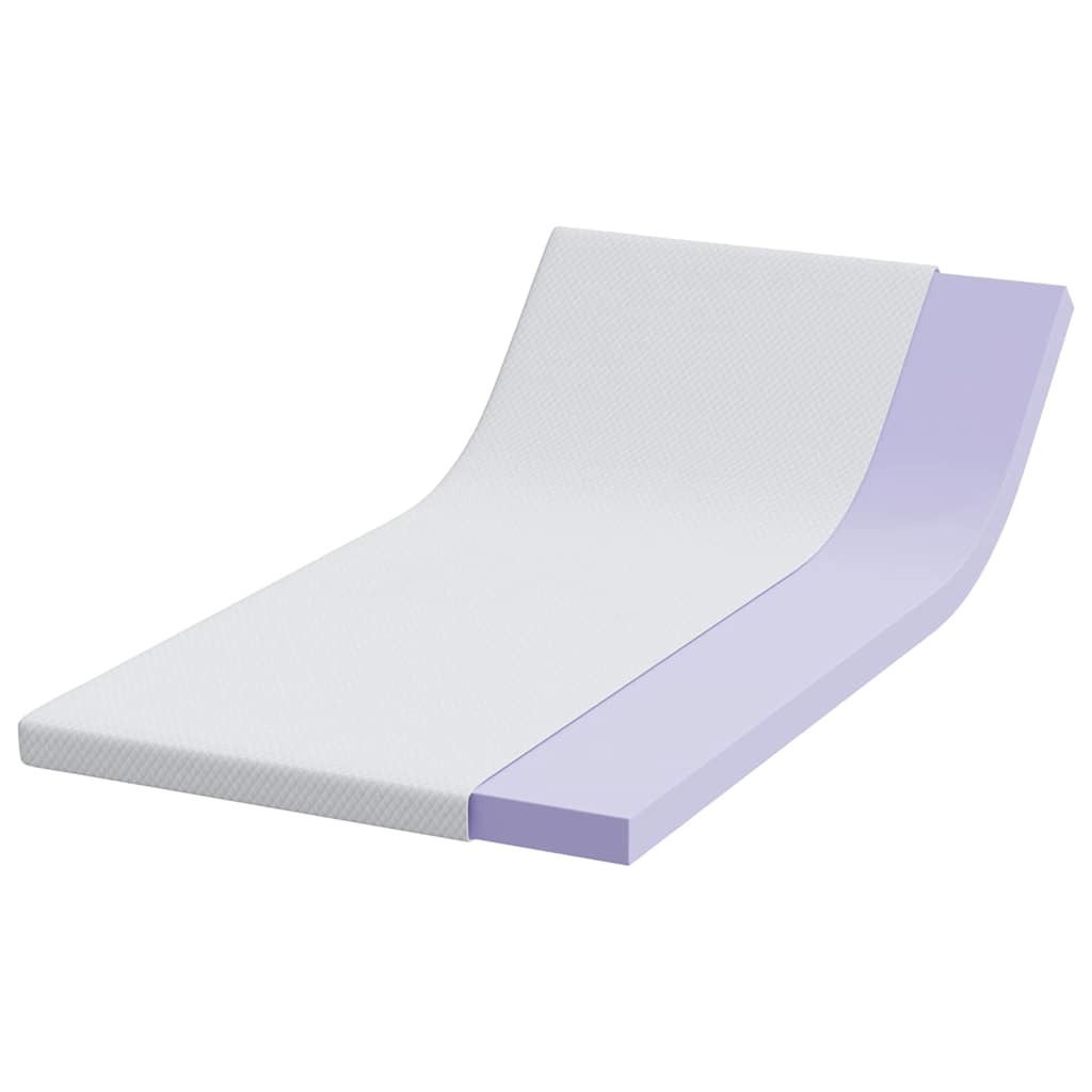 vidaXL Στρώμα επικάλυψης Λευκό 90 x 200 cm Υφασμα Jacquard