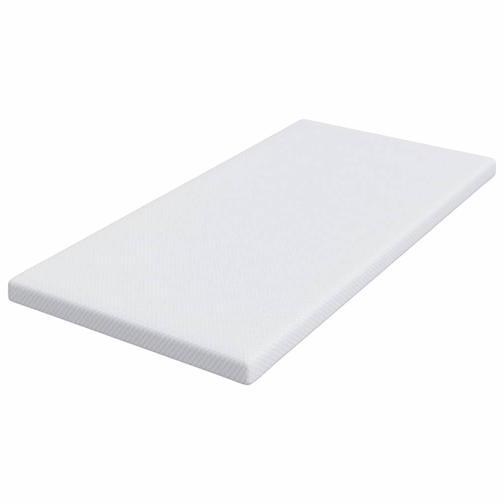 vidaXL Στρώμα επικάλυψης Λευκό 90 x 200 cm Υφασμα Jacquard