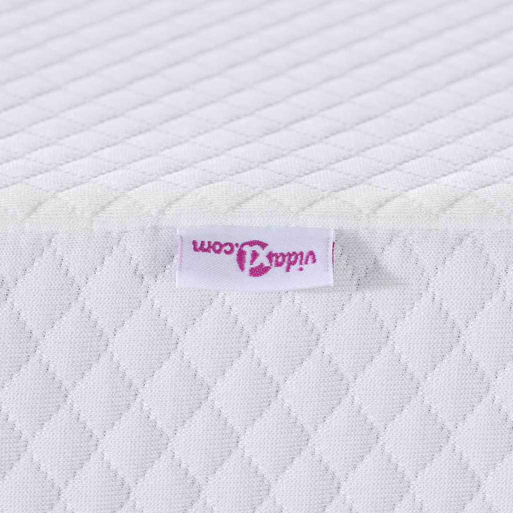 vidaXL Στρώμα επικάλυψης Λευκό 90 x 200 cm Υφασμα Jacquard