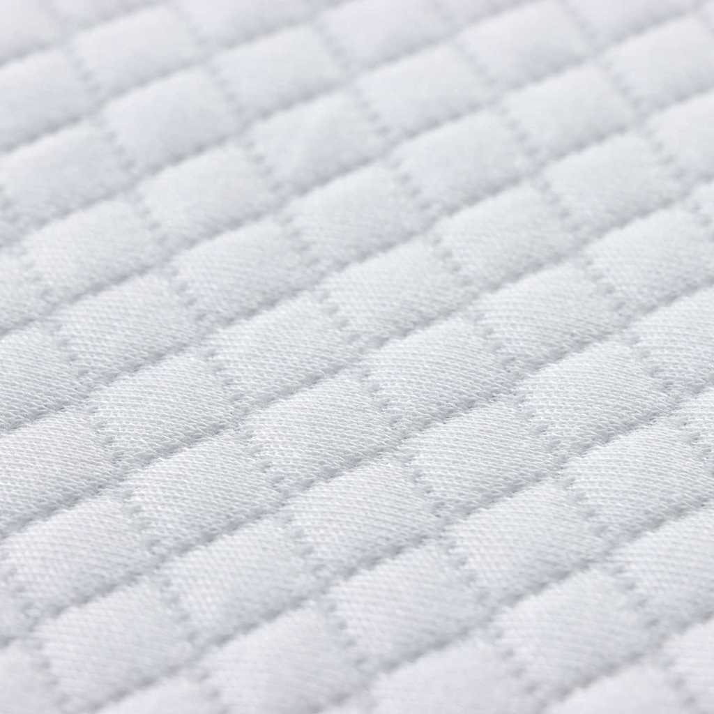 vidaXL Στρώμα επικάλυψης Λευκό 90 x 200 cm Υφασμα Jacquard