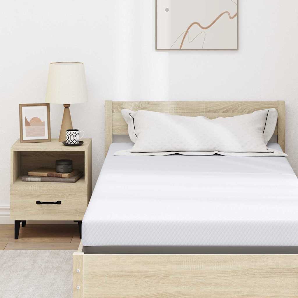 vidaXL Στρώμα επικάλυψης Λευκό 90 x 200 cm Υφασμα Jacquard