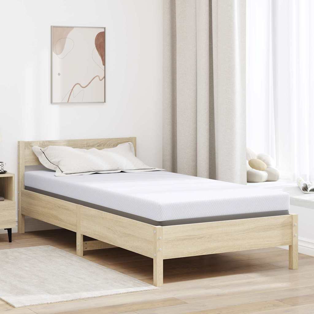 vidaXL Στρώμα επικάλυψης Λευκό 90 x 200 cm Υφασμα Jacquard