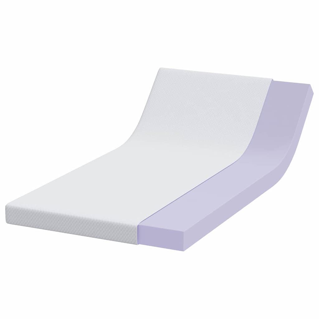 vidaXL Στρώμα επικάλυψης Λευκό 90 x 200 cm Υφασμα Jacquard