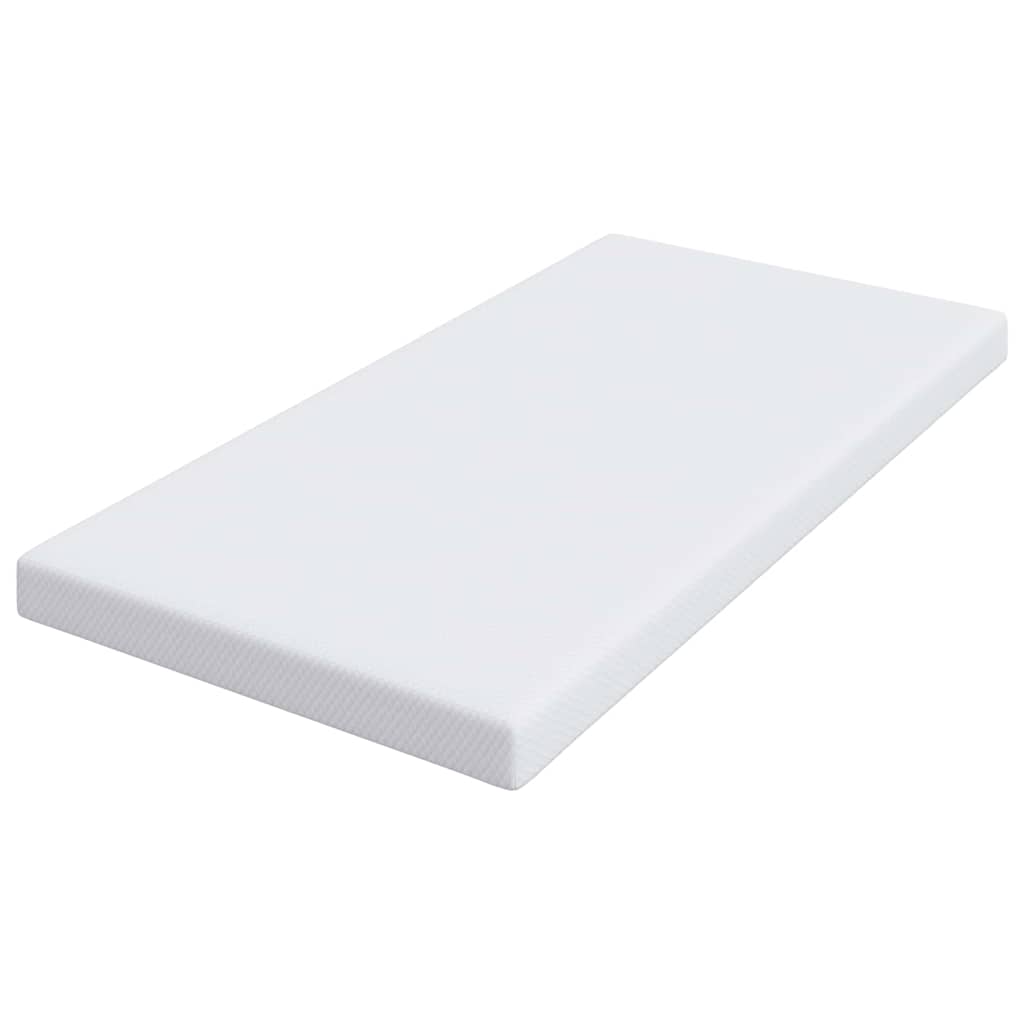 vidaXL Στρώμα επικάλυψης Λευκό 90 x 200 cm Υφασμα Jacquard
