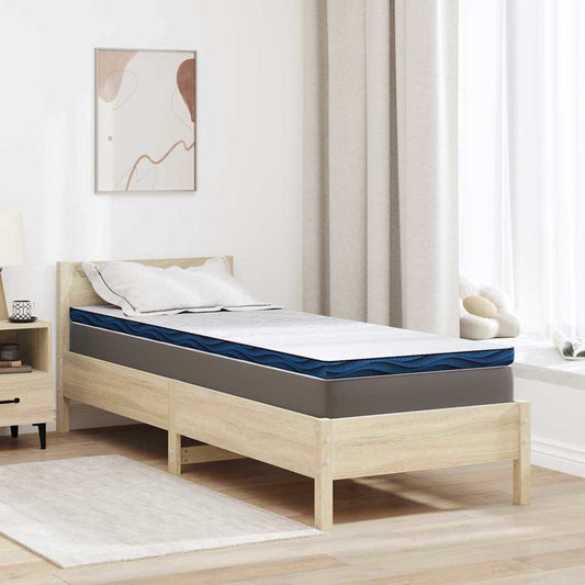 vidaXL Στρώμα επικάλυψης 70 x 200 cm Πάχος Ζακάρ ύφασμα Λευκό