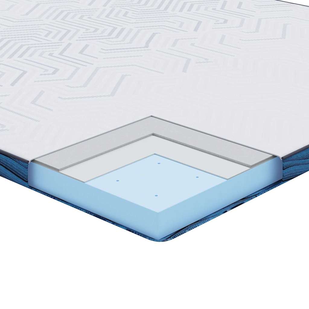 vidaXL Στρώμα επικάλυψης Λευκό 80 x 200 cm Ζακάρ ύφασμα