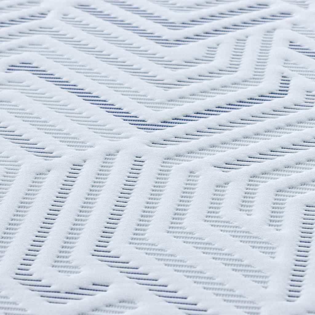 vidaXL Στρώμα επικάλυψης Λευκό 120 x 200 cm Ζακάρ ύφασμα