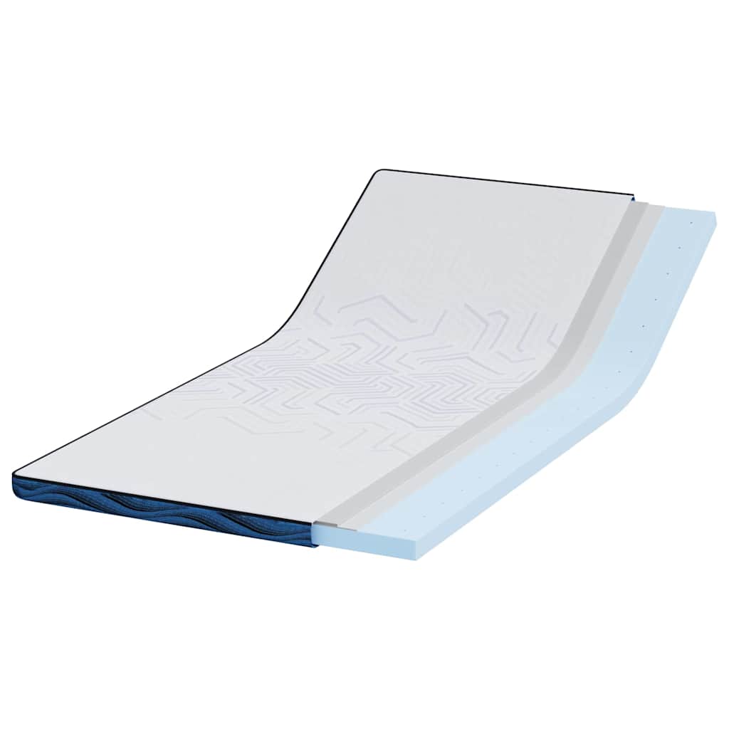 vidaXL Στρώμα επικάλυψης Λευκό 120 x 200 cm Ζακάρ ύφασμα