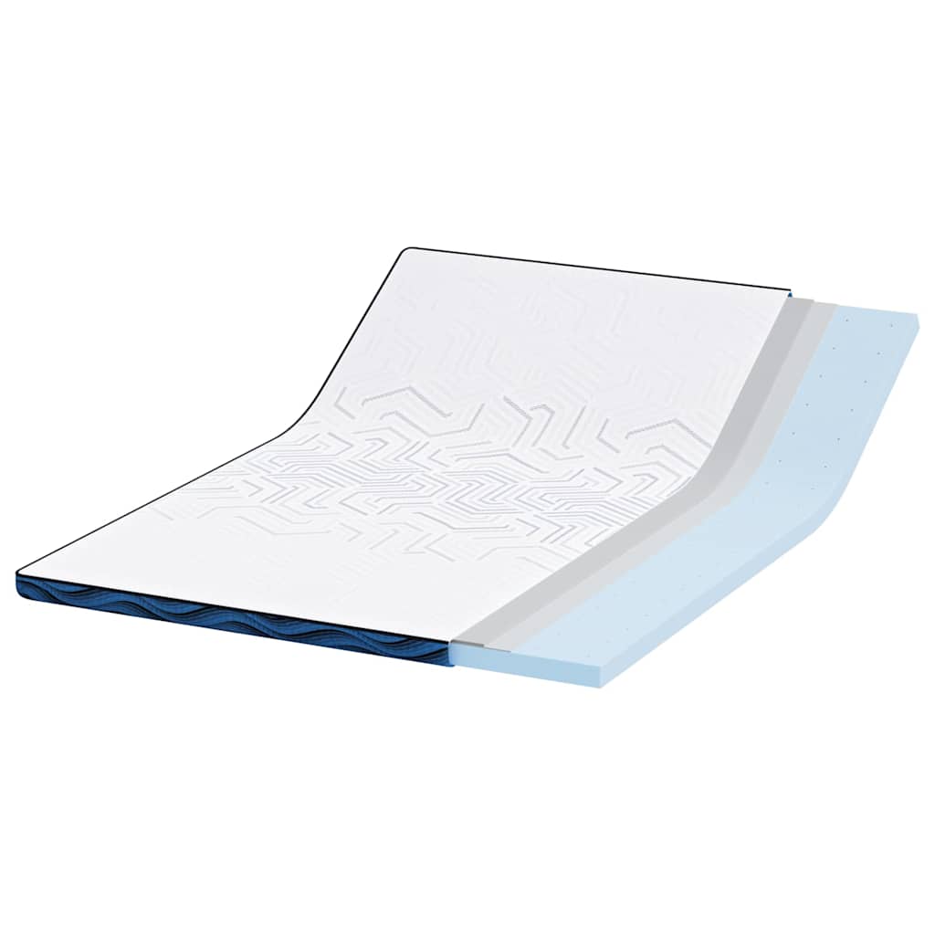 vidaXL Στρώμα επικάλυψης Λευκό 140 x 190 cm Ζακάρ ύφασμα