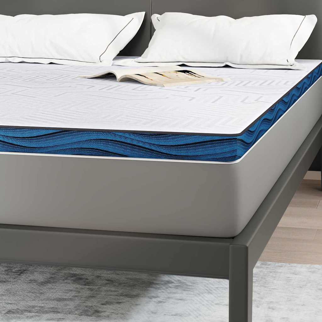 vidaXL Στρώμα επικάλυψης Λευκό 140 x 200 cm Ζακάρ ύφασμα