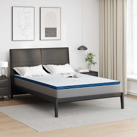 vidaXL Στρώμα επικάλυψης Λευκό 160 x 200 cm Ζακάρ ύφασμα