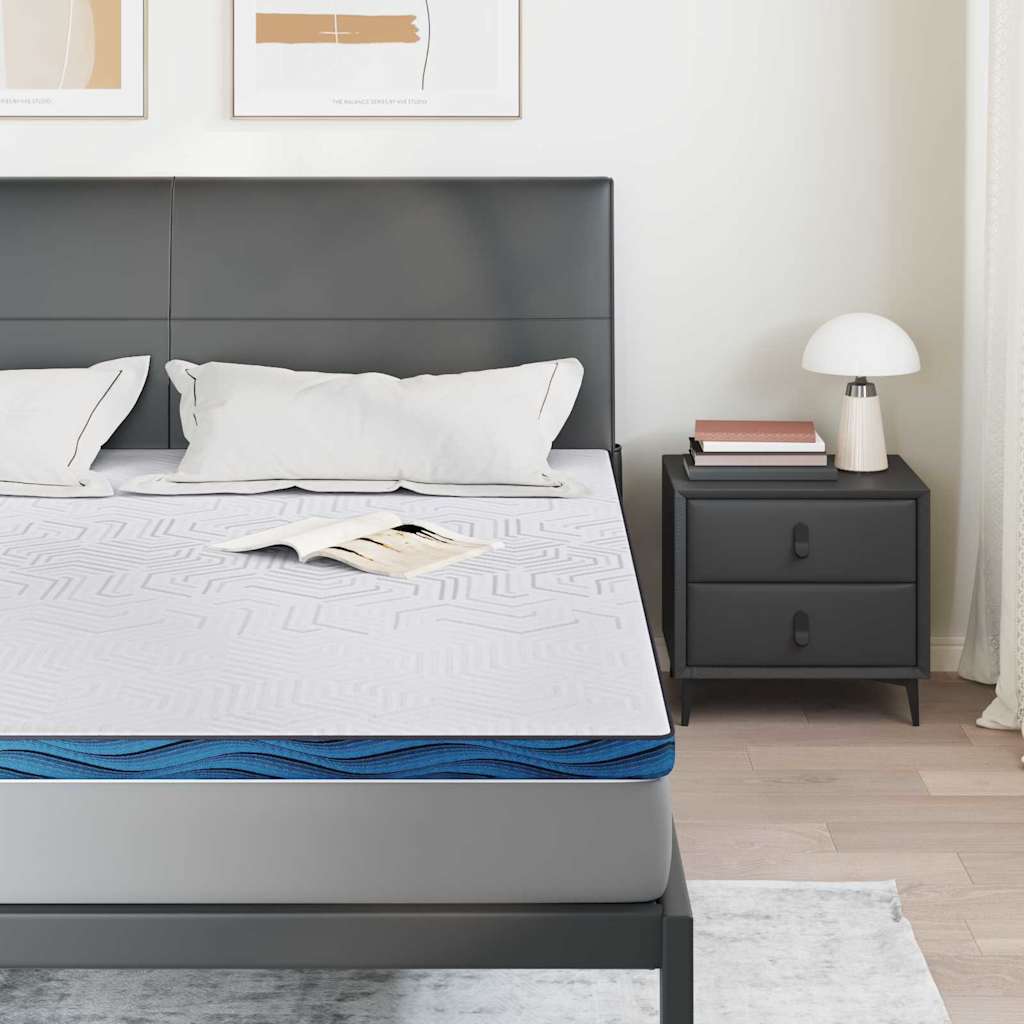 vidaXL Στρώμα επικάλυψης Λευκό 180 x 200 cm Ζακάρ ύφασμα