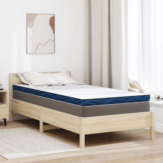 vidaXL Στρώμα επικάλυψης 100 x 200 cm Πάχος Ζακάρ ύφασμα Λευκό