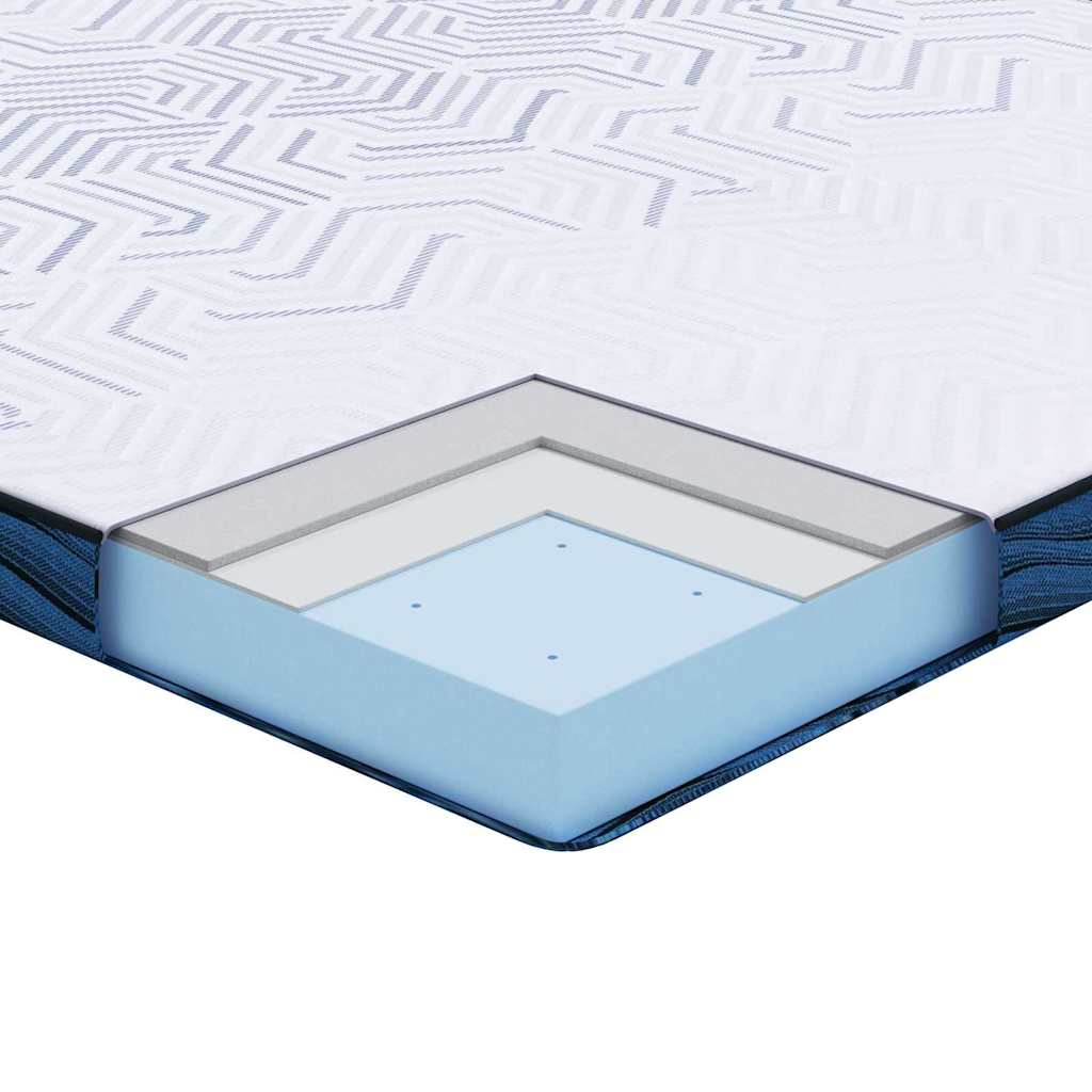 vidaXL Στρώμα επικάλυψης Λευκό 120 x 200 cm Ζακάρ ύφασμα