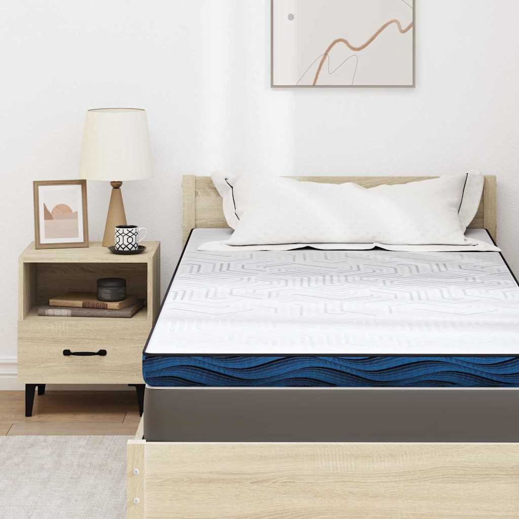 vidaXL Στρώμα επικάλυψης Λευκό 120 x 200 cm Ζακάρ ύφασμα