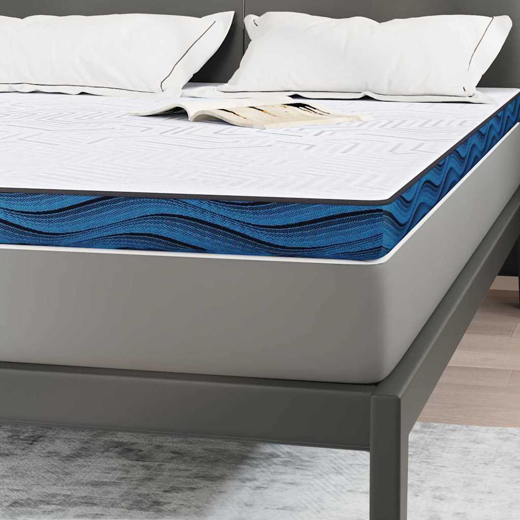 vidaXL Στρώμα επικάλυψης Λευκό 140 x 190 cm Ζακάρ ύφασμα