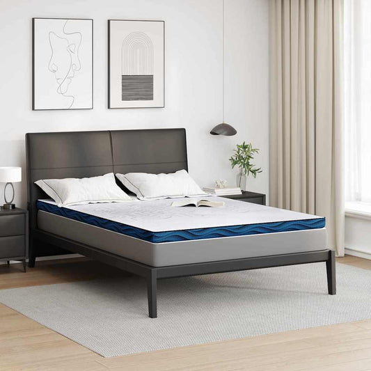 vidaXL Στρώμα επικάλυψης Λευκό 140 x 190 cm Ζακάρ ύφασμα