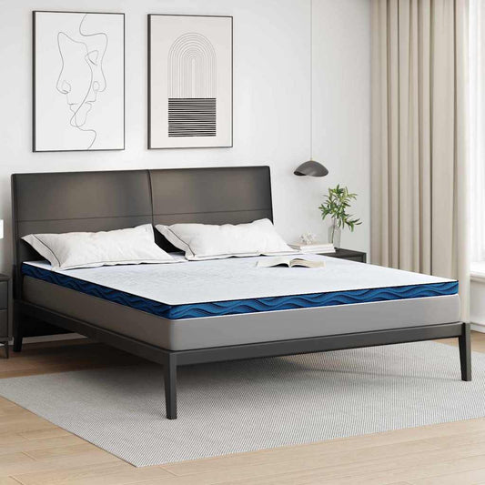 vidaXL Στρώμα επικάλυψης Λευκό 180 x 200 cm Ζακάρ ύφασμα